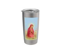 Virgin Mary Rosary Prayer Christian Catholic Religious Case Gobelet isotherme en acier inoxydable double paroi