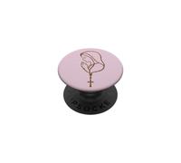 Virgin Mary Rosary Silhouette PopSockets PopGrip Adhésif