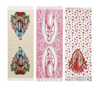 Virgin Mary Scarf - Catholic Soft Warm Floral Decorations