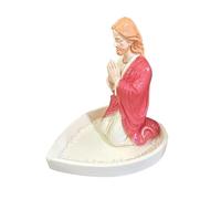Virgin Mary Statue, Resin Statue Tabletop Keepsake, Virgin Prayer Rosary Box, Jewelry Necklace Organizer Religious Home Decor Photography Prop, Catholic Gifts for Women Religious (Prop Type 2)