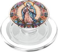 Virgin of Guadalupe Graphic for Flower Lover Christian Mom PopSockets PopGrip pour MagSafe