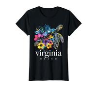 Virginia Beach T-Shirt Graphique avec Valeur, Femme, Noir, XL