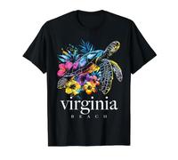 Virginia Beach T-Shirt Graphique avec Valeur, Homme, Noir, S