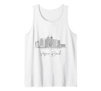 Virginia Beach Virginia Skyline Souvenirs de voyage Paysage urbain Débardeur