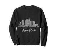 Virginia Beach Virginia Skyline Souvenirs de voyage Paysage urbain Sweatshirt