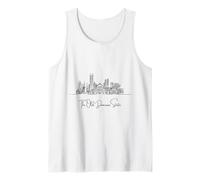 Virginia Home Skyline Noir - Souvenir d'art de Voyage dessiné à la Main Débardeur