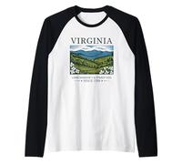 Virginia Illustration Vintage du Paysage de Virginie Manche Raglan