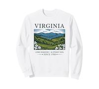 Virginia Illustration Vintage du Paysage de Virginie Sweatshirt