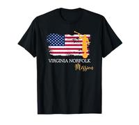 Virginia Norfolk Mission Angel Moroni Drapeau USA Faith T-Shirt