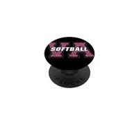 Virginia Softball Vintage Rose Animal Style VA State Art PopSockets PopGrip Adhésif