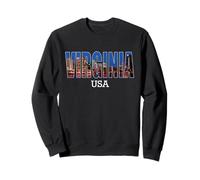 Virginia USA State Vintage City Design Vintage établi Sweatshirt