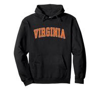 Virginia VA Vintage Athletic Orange Sport Design Style Années 80 Sweat à Capuche