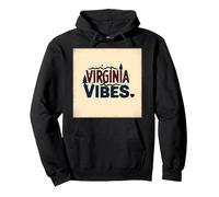 Virginia Vibes : l'amour des Montagnes pour Les Amateurs de Plein air Sweat à Capuche, Unisexe pour Adultes, Noir, XL