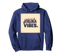 Virginia Vibes : l'amour des Montagnes pour Les Amateurs de Plein air Sweat à Capuche, Unisexe pour Adultes, Bleu Marine, M
