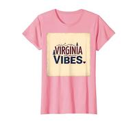Virginia Vibes : l'amour des Montagnes pour Les Amateurs de Plein air T-Shirt, Femme, Rose, XL