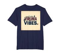 Virginia Vibes : l'amour des Montagnes pour Les Amateurs de Plein air T-Shirt, Homme Grandes Tailles, Bleu Marine, 4X Tall