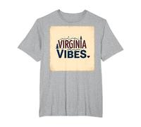 Virginia Vibes : l'amour des Montagnes pour Les Amateurs de Plein air T-Shirt, Homme Grandes Tailles, Gris Chiné, 5X Tall