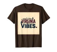 Virginia Vibes : l'amour des Montagnes pour Les Amateurs de Plein air T-Shirt, Homme, Marron, L