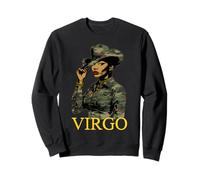 Virgo Queen Black Woman Camo Afro Girl Western Rodeo Zodiac Sweatshirt