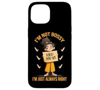 Virgo Zodiac Im Not Bossy Im Just Always Right Coque pour iPhone 15