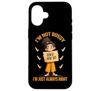 Virgo Zodiac Im Not Bossy Im Just Always Right Coque pour iPhone 16
