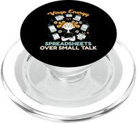 Virgo Zodiac Virgo Energy Spreadsheets Over Small Talk PopSockets PopGrip pour MagSafe