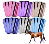 VirgoCCY Lot de 24 jambières de protection en maille de taille universelle pour cheval - Respirantes pour l'été - Prévient les mouches et les piqûres de moustiques - Réduit les coups de pied - 6
