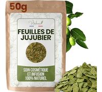VIRHEA Feuilles de Jujubier Séchées 50g - Feuilles de Sidr Naturelles pour Soin Cheveux et Visage - Qasil Ayurvédique Hydratant et Volumisant - Soin Capillaire et Masque - Infusion Detox Tisane