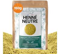 VIRHEA Henné Neutre 150 g (Incolore), Cheveux Brillants et Forts, Anti-Poux et Antipelliculaire, Masque et Gommage pour Corps et Visage, 100% Naturel