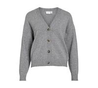 Viril Noos Cardigan en Tricot à col en V, Mélange de Gris Moyen., S