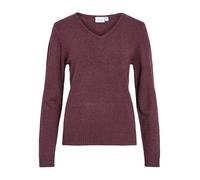 Viril Noos Haut tricoté à col en V L/S, Aubergine, L