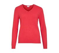 Vila Pull Viril Noos à col en V manches longues Hibiscus Taille S