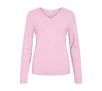 Vila Neck Knit Top Viril Noos Haut tricoté à col en V L/S, Rose, M Femme
