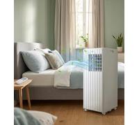 Virimolo Climatiseur mobile 7000 BTU/780 W avec tuyau d'évacuation | Ventilateur de refroidissement et déshumidification 3 en 1 | ≤ 65 dB | Télécommande minuterie 24 h | Kit de fenêtre | Jusqu'à 15 m²