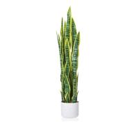 Virimolo Faux Cactus De 90 cm dans Un Pot, Grande Plante Artificielle Sansevieria « Langue De Belle-Mère » en Pot, Aucun Assemblage Requis, pour Le Salon, Le Couloir Ou l'Entrée.