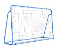 Virimolo Filet De Rebond Football, Cadre en Fer + Filet PE, Angle Réglable, Pliable & Portable, Équipement d’Entraînement pour Tir, Passe, Contrôle du Ballon, Intérieur/Extérieur，184x123x77 cm