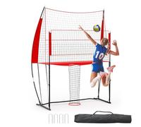 Virimolo Filet de Volley-Ball réglable 2,4 x 3,4 m, Filet de Volley-Ball réglable pour l'entraînement，vec Sac de Transport, Cadre Robuste pour la Pratique en extérieur et en intérieur