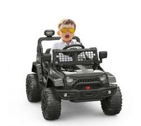 Virimolo Voiture Électrique Enfant 12V 4.5AH BDM-0922-G2 Double Moteur 35W Télécommande 2.4G Amortisseurs 4 Roues Ceinture Sécurité LED Bluetooth Multicolore