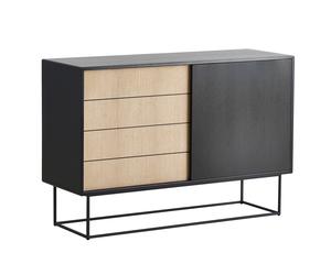 Virka Sideboard hoch Woud-eiche / schwarz - 5712800001273
