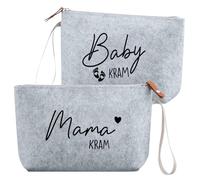 virkwuy 2 Pièces Pochette Maman, Trousse de Toilette Bebe, Cadeau Future Maman Trousse, Convient aux Futures Mères Enceintes, aux Nouvelles Mères et aux Familles Voyageant avec des Enfants