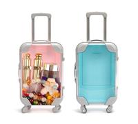 virkwuy 2 Pièces Valise de Voyage Miniature, Caisse de Voyage, Valise de Poupée, Valise Miniature Petite, pour Les Cadeaux de Voyage, Convient pour Ranger Les Pièces de Monnaie (B)