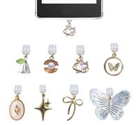 virkwuy 8 Pièces Bouchon Anti Poussiere Usb C, Cache Usb, Cache-Poussiere, pour les Téléphones Mobiles, Tablettes, écouteurs et Autres Appareils Dotés d'une Interface Type-C, Renforcez vos Défenses