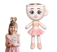 virkwuy Ballerina Tchoupi Peluche, Brainrot Ballerina, Tralalero Tralala Ballerine, Peluche Coffee Girl pour Décorer Chambre Convient aux Garçons, aux Filles, aux Fêtes et comme Cadeau d'anniversaire
