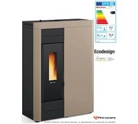 Virna Idro 14kW Poêle à granulés hydraulique taupe opaque
