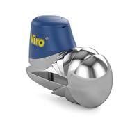 Viro 154.47 Boîte en double blister de Bloque-disque Armadillo, finition chromée, mât de 5.5 mm