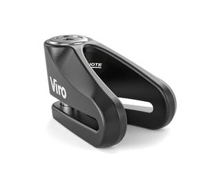Viro 167 Lot de 2 roues antivol en acier trempé satiné avec tige de 14 mm