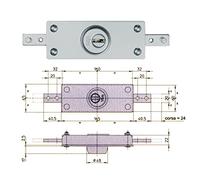 Viro 8271 Serrure blindée pour serran de centrale, prédisposée pour Cylindre européen ropéo, livrée avec rosace de sécurité chrome satiné, aluminium, unique