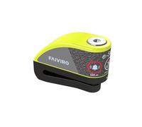 Viro | E-Stop Bloque-disque moto avec alarme, tige 6 mm, couleur jaune noir, cadenas moto antivol pour scooter et moto