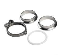 Virole de soudure sanitaire + trois colliers de serrage + kit de joints en PTFE, acier inoxydable SS304, diamètre extérieur 19 mm à 102 mm, pour plomberie industrielle et raccords de tuyauterie (38 mm