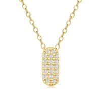 VIROMY Colliers Avec Initiale En Zircone Pour Femmes Colliers Avec Pendentif En Forme De Lettre I Plaqués Or 14 Carats Cadeaux d'Anniversaire Ou De Saint-Valentin